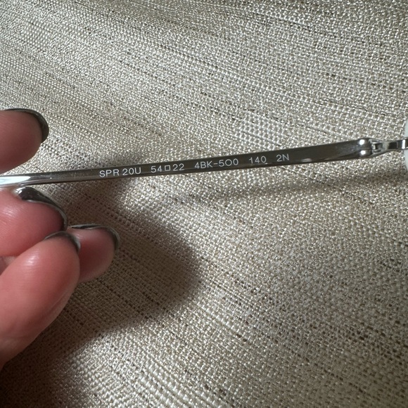 PRADA Sunglasses Black White Cat eye SPR 20U 54022 4BK-500 140 2N - Picture 5 of 12